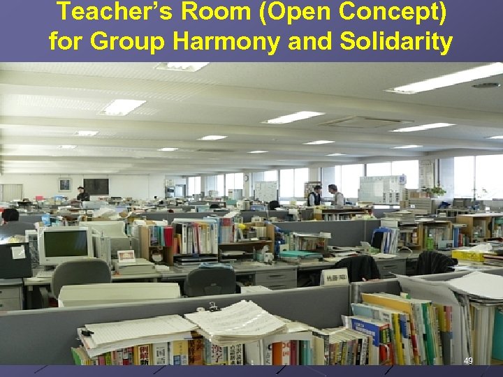 Teacher’s Room (Open Concept) for Group Harmony and Solidarity 49 