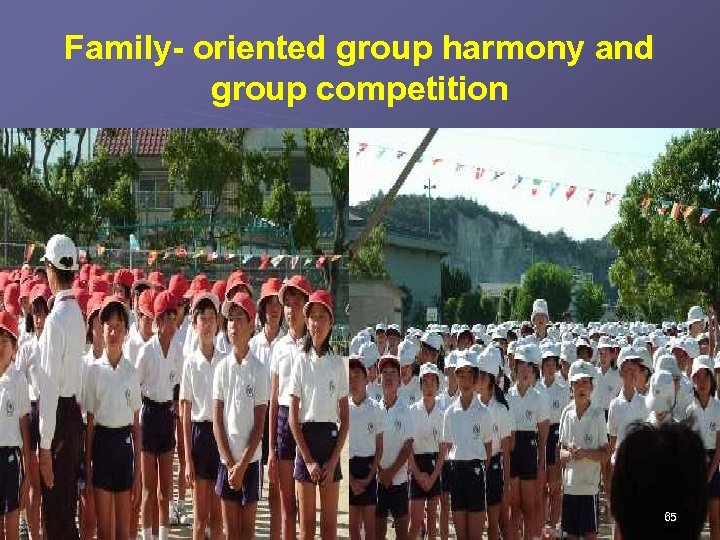 Family- oriented group harmony and group competition 65 