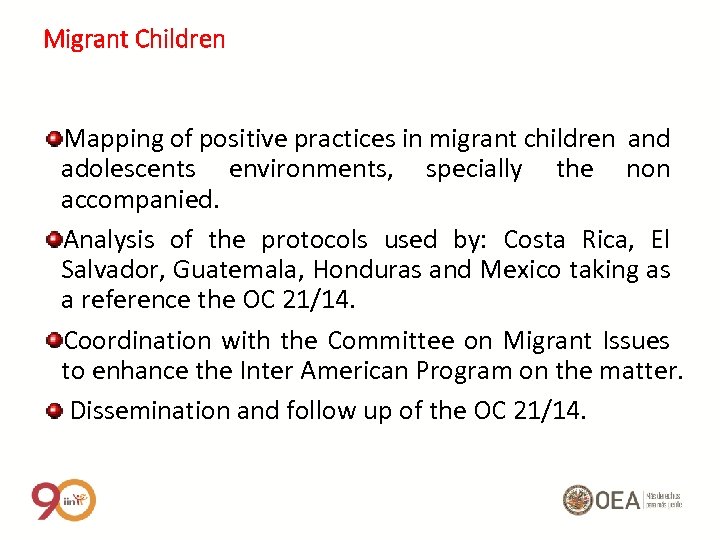 Migrant Children Mapping of positive practices in migrant children and adolescents environments, specially the