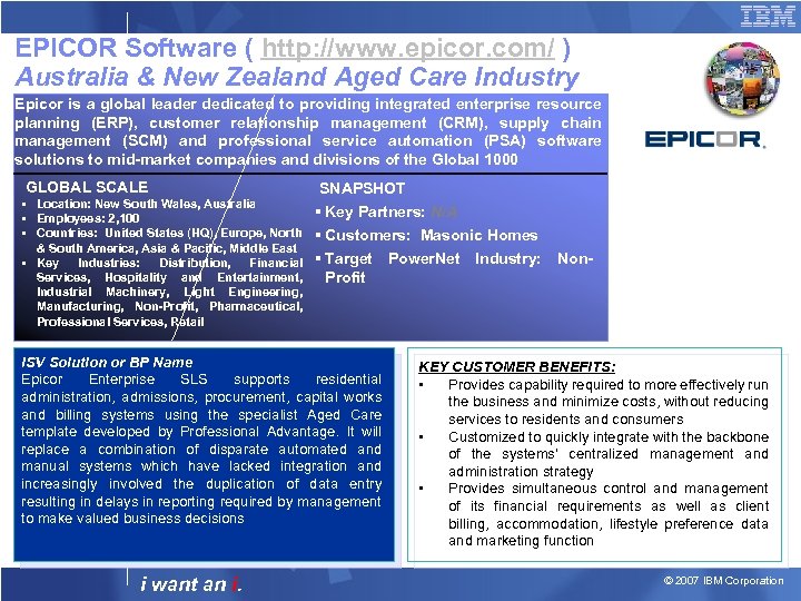 EPICOR Software ( http: //www. epicor. com/ ) Australia & New Zealand Aged Care