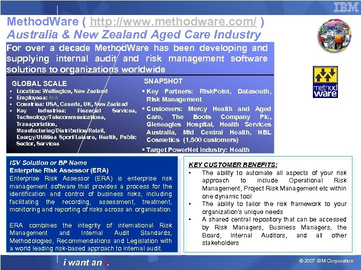 Method. Ware ( http: //www. methodware. com/ ) Australia & New Zealand Aged Care