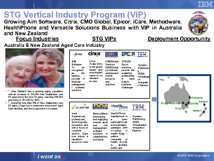 STG Vertical Industry Program (VIP) Growing Aim Software, Citrix, CMO Global, Epicor, i. Care,