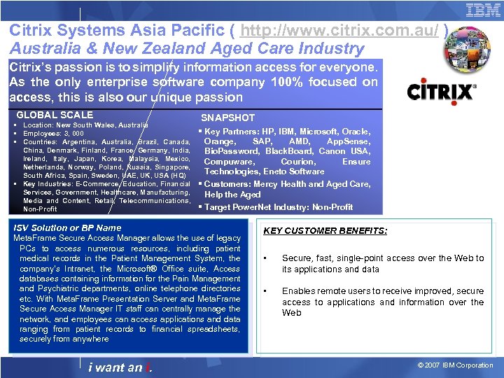 Citrix Systems Asia Pacific ( http: //www. citrix. com. au/ ) Australia & New