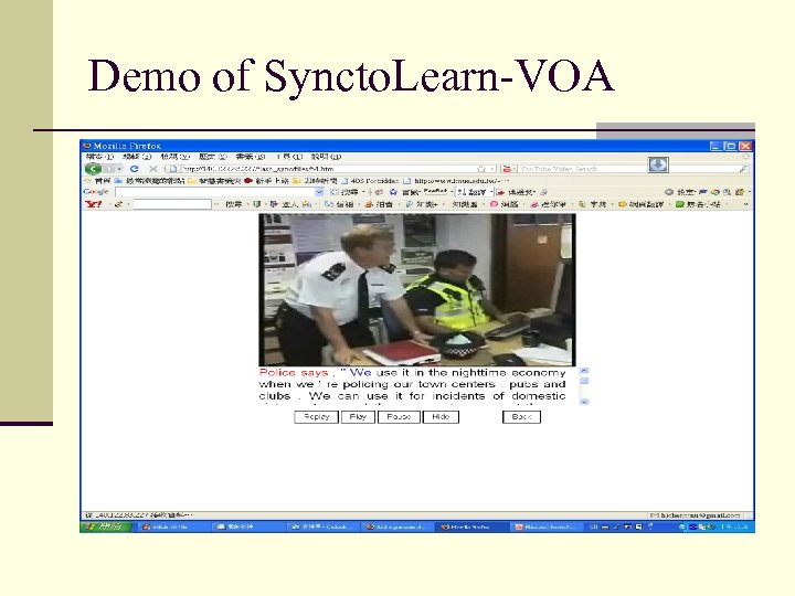 Demo of Syncto. Learn-VOA 