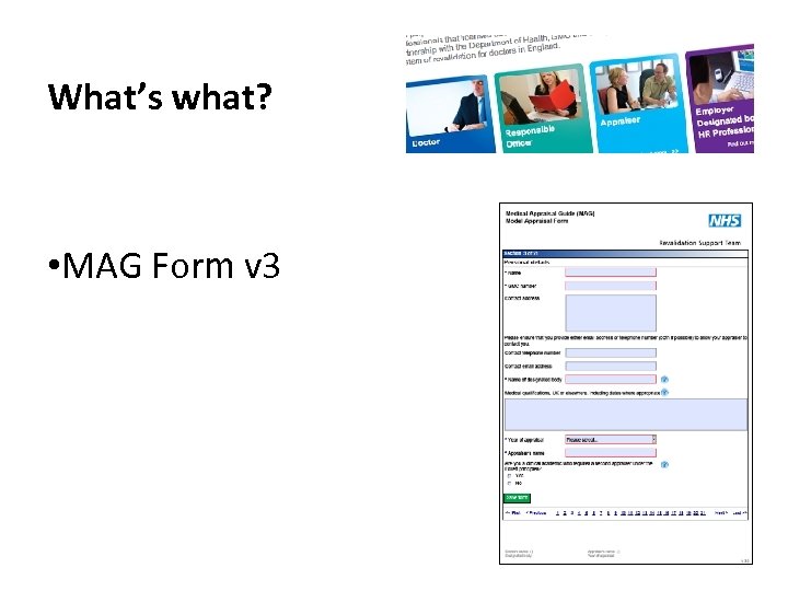 What’s what? • MAG Form v 3 