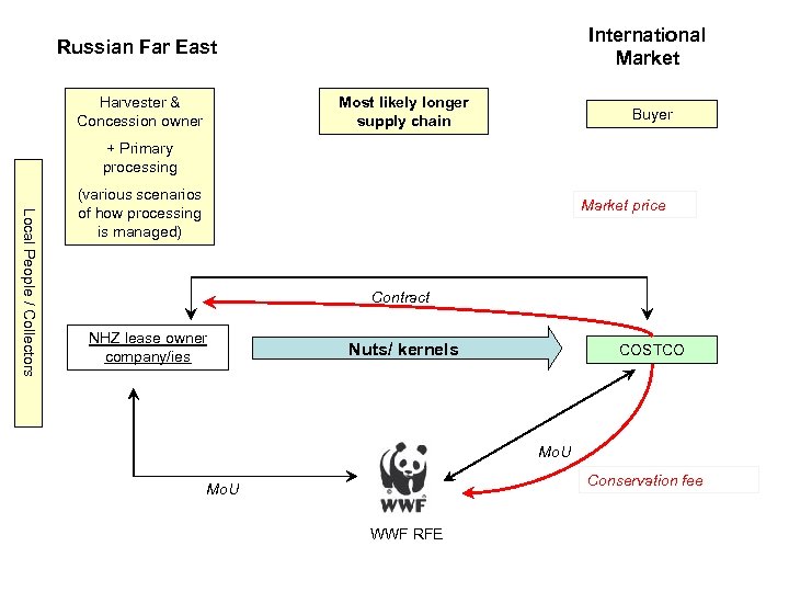 International Market Russian Far East Harvester & Concession owner Most likely longer supply chain
