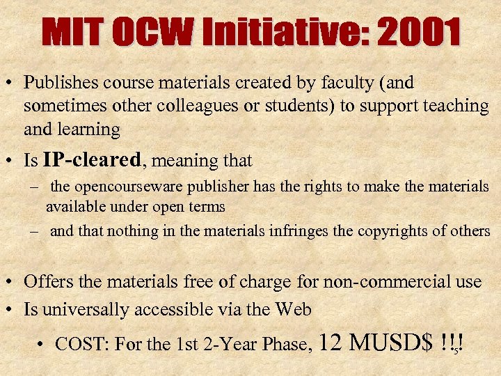  • Publishes course materials created by faculty (and sometimes other colleagues or students)