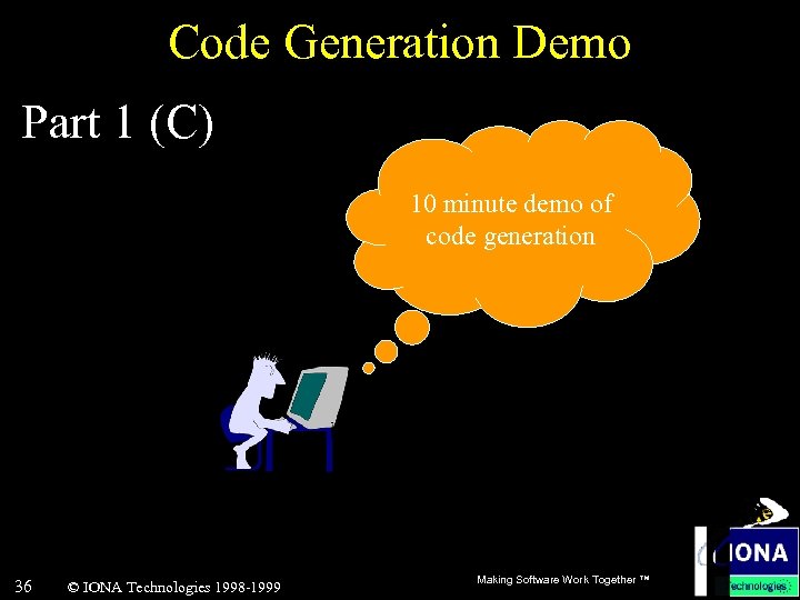Code Generation Demo Part 1 (C) 10 minute demo of code generation 36 ©