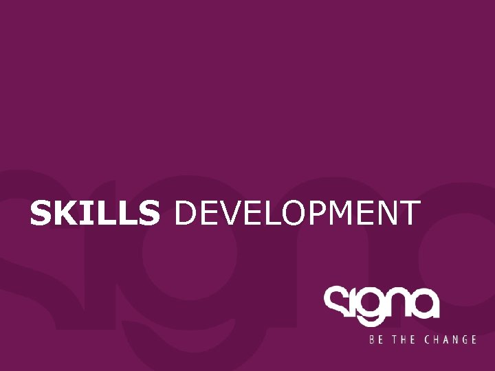 SKILLS DEVELOPMENT 