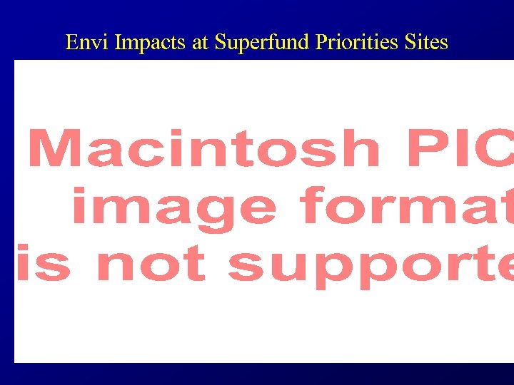 Envi Impacts at Superfund Priorities Sites 