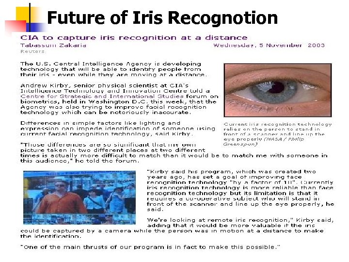 Future of Iris Recognotion 