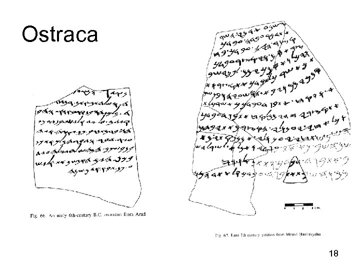 Ostraca http: //en. wikipedia. org/wiki/Gezer_calendar 18 