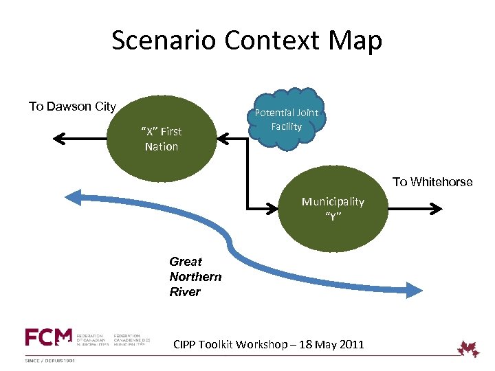 Scenario Context Map To Dawson City “X” First Nation Potential Joint Facility To Whitehorse
