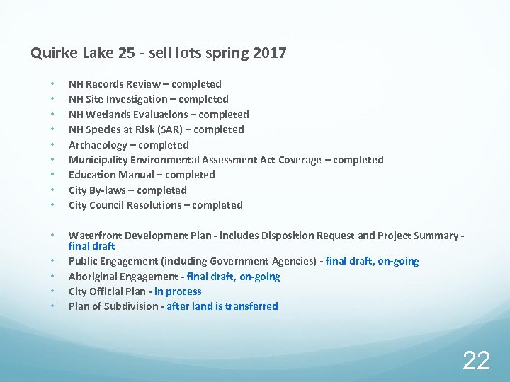 Quirke Lake 25 - sell lots spring 2017 • • • NH Records Review