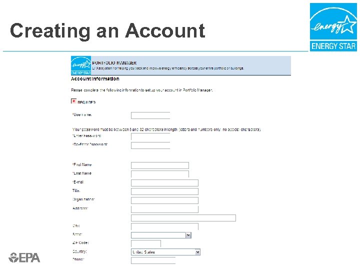 Creating an Account 
