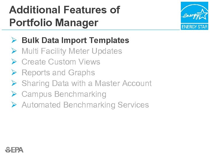 Additional Features of Portfolio Manager Ø Ø Ø Ø Bulk Data Import Templates Multi