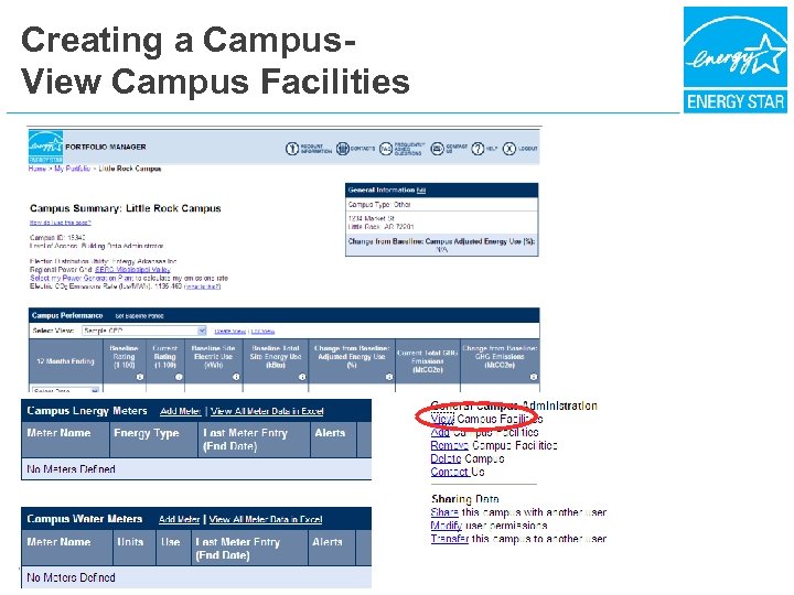 Creating a Campus- View Campus Facilities 