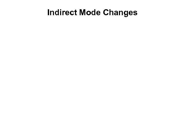 Indirect Mode Changes 