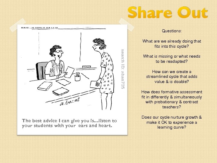 Share Out Questions: What are we already doing that fits into this cycle? What