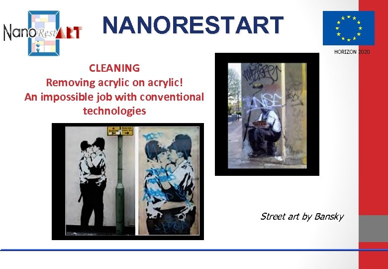 NANORESTART HORIZON 2020 CLEANING Removing acrylic on acrylic! An impossible job with conventional technologies