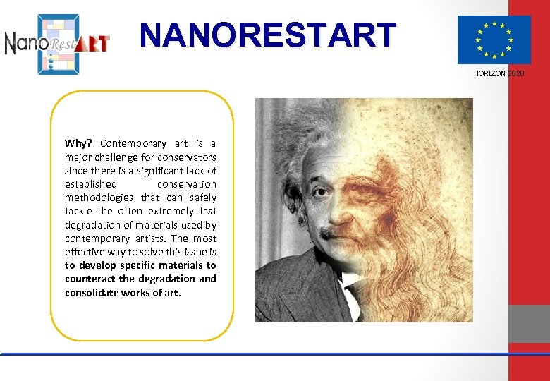 NANORESTART HORIZON 2020 Why? Contemporary art is a major challenge for conservators since there