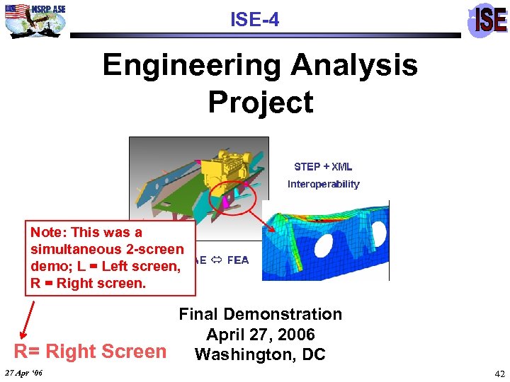 ISE-4 Engineering Analysis Project Note: This was a simultaneous 2 -screen demo; L =