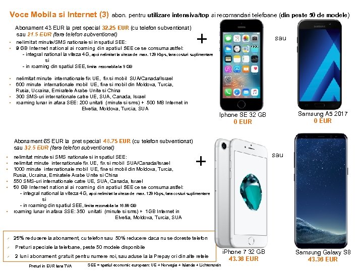 Voce Mobila si Internet (3) abon. pentru utilizare intensiva/top si recomandari telefoane (din peste