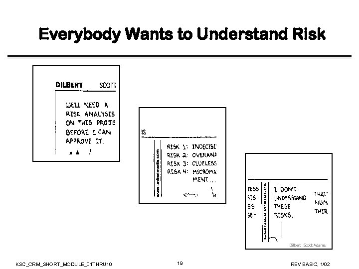 Everybody Wants to Understand Risk Dilbert Scott Adams KSC_CRM_SHORT_MODULE_01 THRU 10 19 REV BASIC,