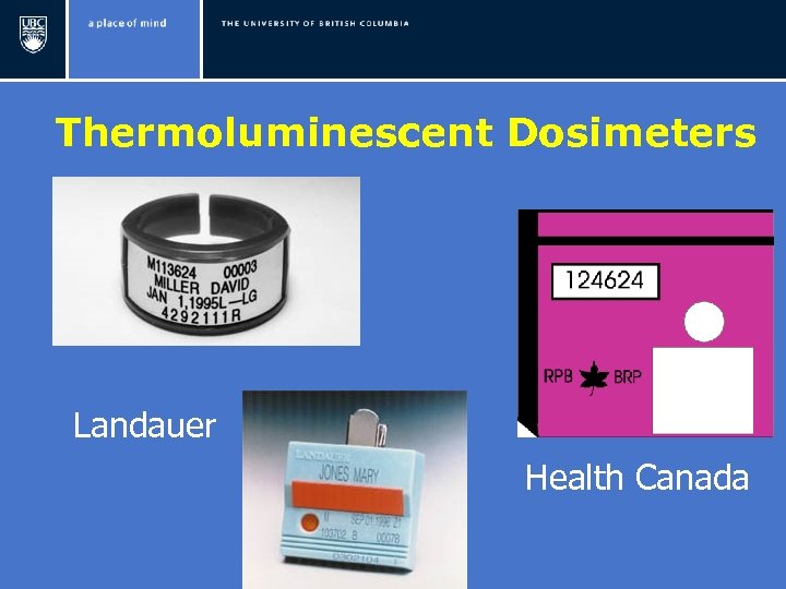 Thermoluminescent Dosimeters Landauer Health Canada 