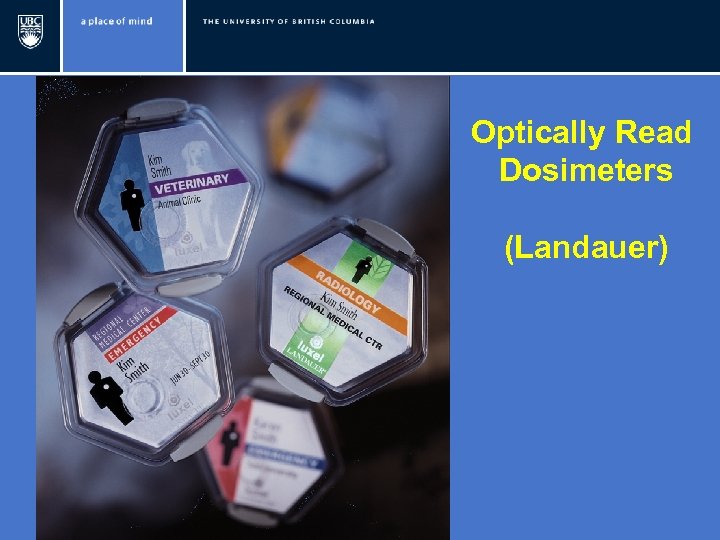 Optically Read Dosimeters (Landauer) 