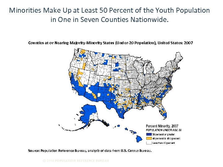 Minorities Make Up at Least 50 Percent of the Youth Population in One in