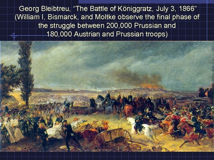 Georg Bleibtreu, “The Battle of Königgratz, July 3, 1866” (William I, Bismarck, and Moltke