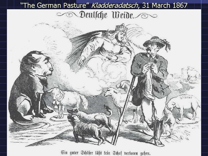 “The German Pasture” Kladderadatsch, 31 March 1867 