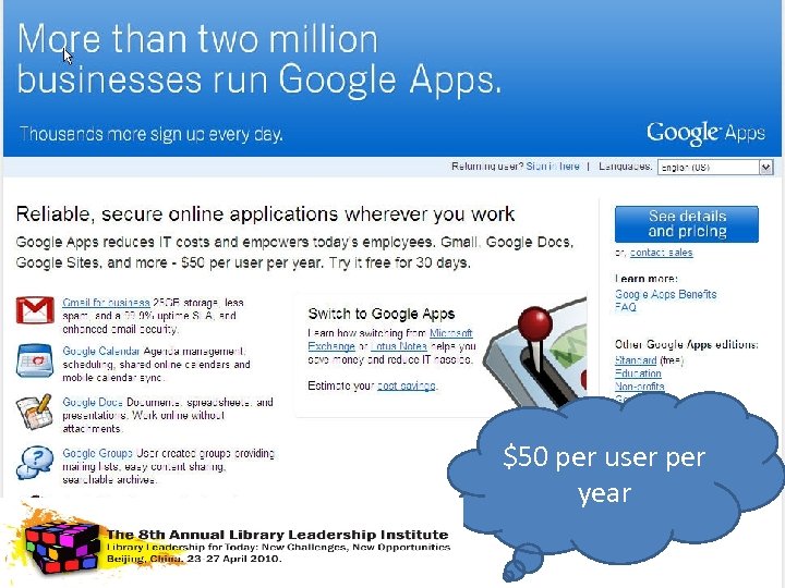 $50 per user per year 