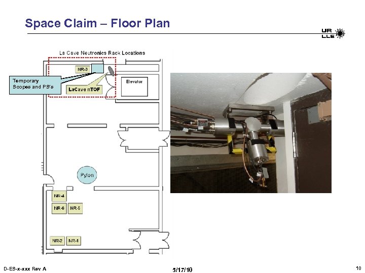 Space Claim – Floor Plan Temporary Scopes and PS’s D-ES-x-xxx Rev A 5/17/10 10
