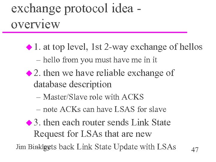 exchange protocol idea overview u 1. at top level, 1 st 2 -way exchange