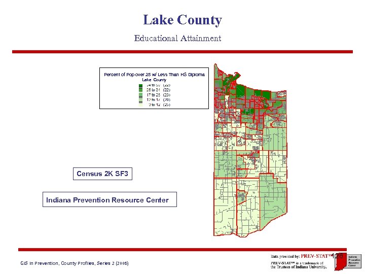 Lake County Educational Attainment Percent of Pop over 25 w/ Less Than HS Diploma