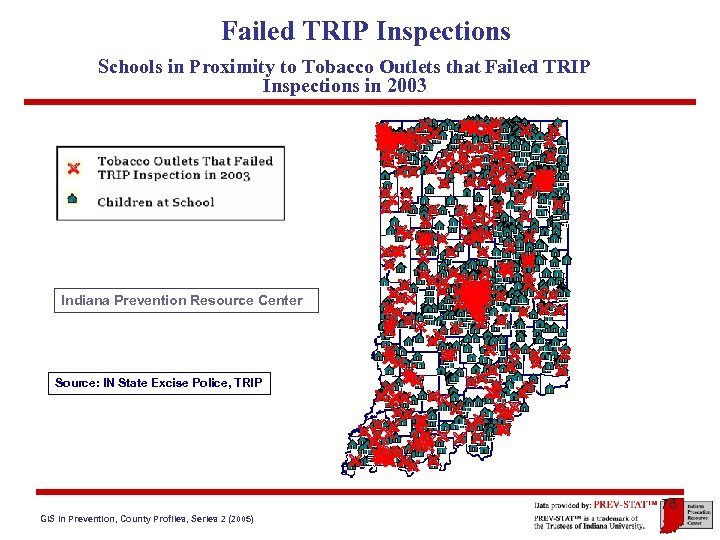 Failed TRIP Inspections Schools in Proximity to Tobacco Outlets that Failed TRIP Inspections in