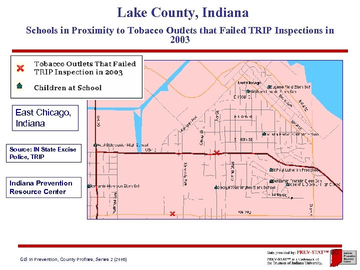 Lake County, Indiana Schools in Proximity to Tobacco Outlets that Failed TRIP Inspections in