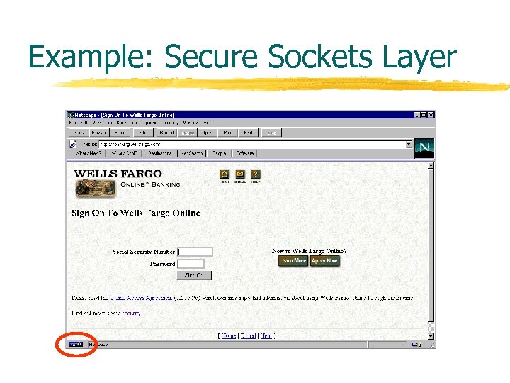 Example: Secure Sockets Layer 