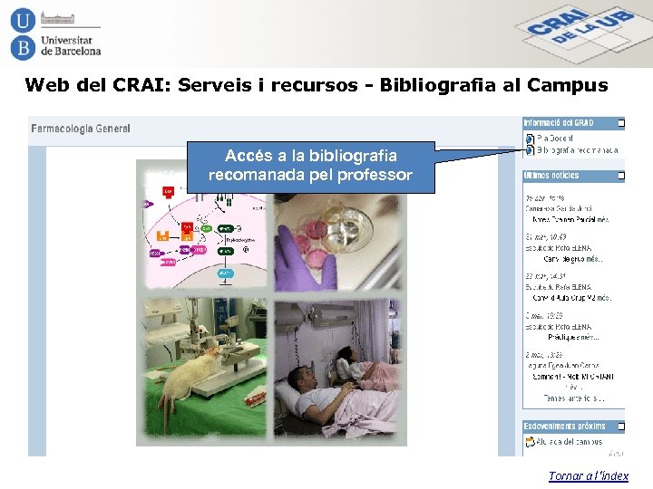 Web del CRAI: Serveis i recursos - Bibliografia al Campus Accés a la bibliografia
