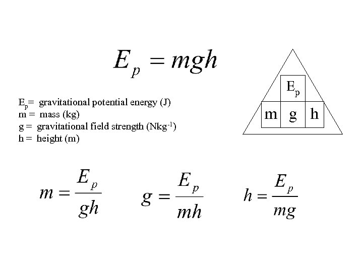 Potential formula gravitational energy What is