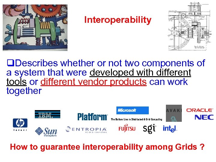 Interoperability q. Describes whether or not two components of a system that were developed