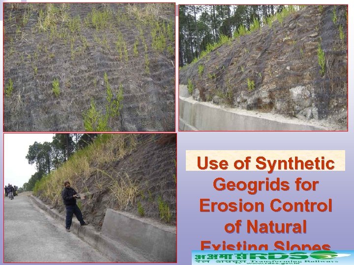 Use of Synthetic Geogrids for Erosion Control of Natural Existing Slopes 