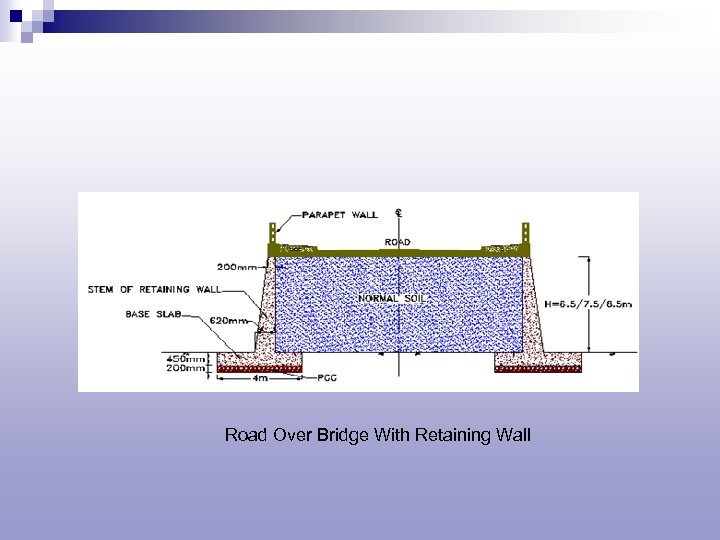 Road Over Bridge With Retaining Wall 