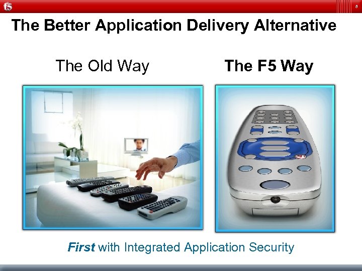 8 The Better Application Delivery Alternative The Old Way The F 5 Way First