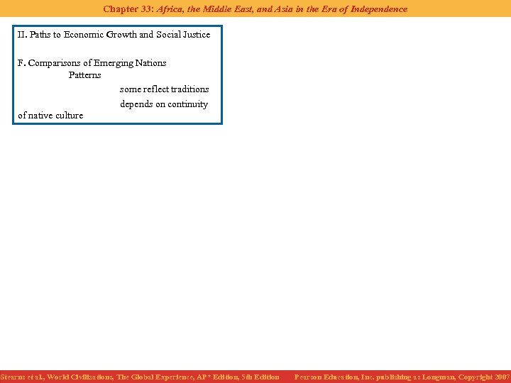 Chapter 33: Africa, the Middle East, and Asia in the Era of Independence II.