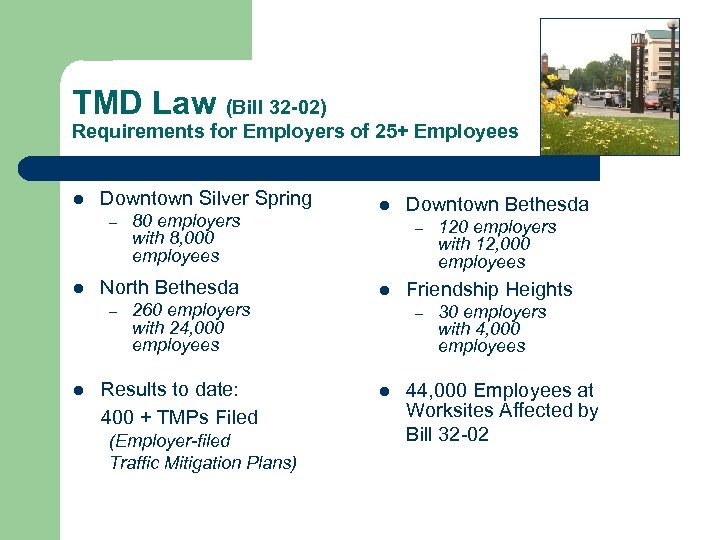 TMD Law (Bill 32 -02) Requirements for Employers of 25+ Employees l Downtown Silver