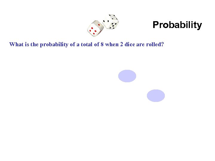 Probability What is the probability of a total of 8 when 2 dice are