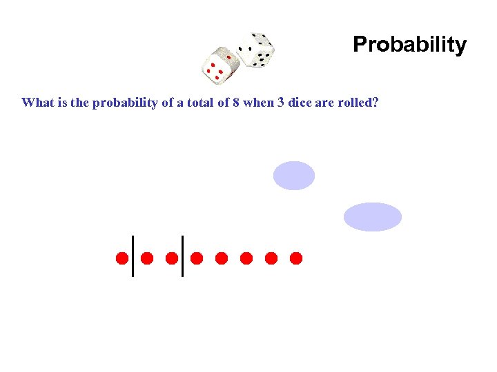 Probability What is the probability of a total of 8 when 3 dice are